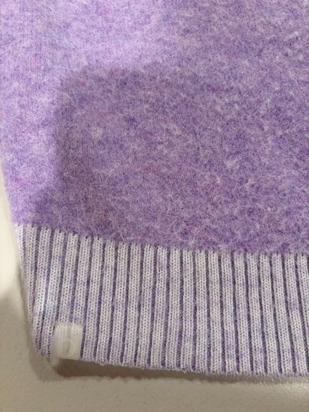 Lululemon Sweater Womens Small Purple Alpaca Merino Wool V Neck Stretch Pullover